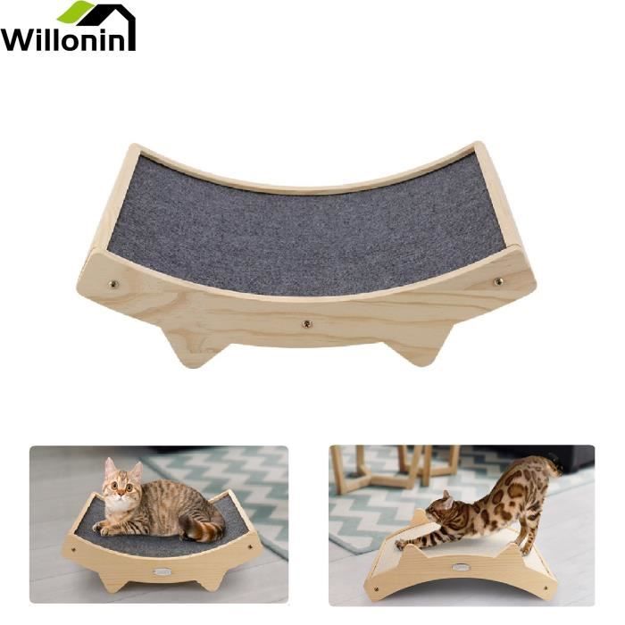 Comparer les prix de Willonin® Grand Tapis de Griffoir pour Chats, 2 en 1 Lit de Grattoir en sisal, Jouet Utilisable par Deux Côtés 58 x 28.8 x 12.5 cm