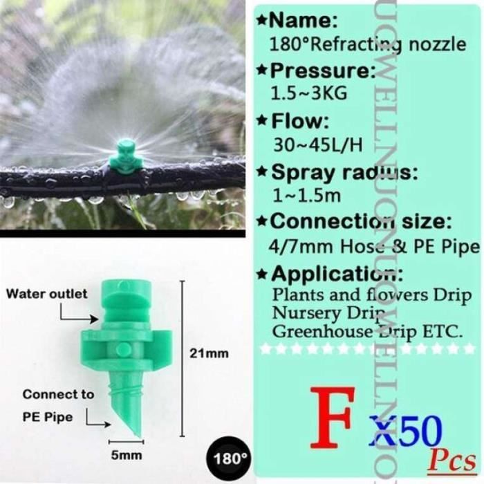 WE12125-Buse D'irrigation De Serre. Arrosage De Jardin. Atomisation. émetteur De Brumisation