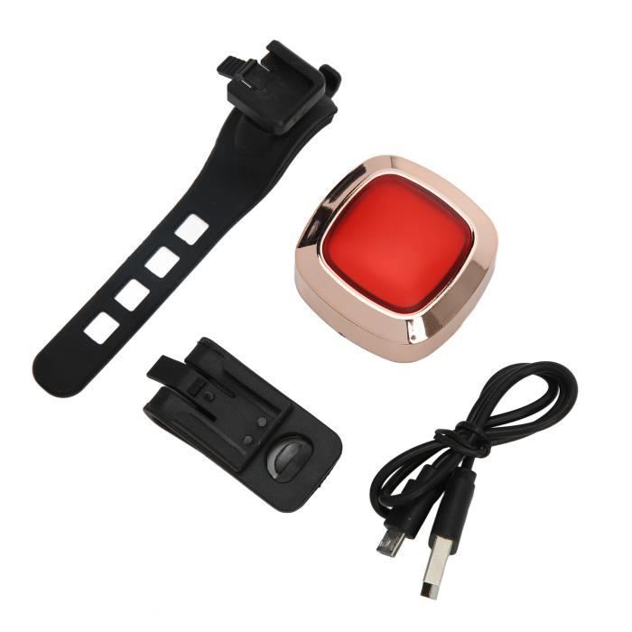 Feu Arrière Vélo Intelligent – 6 Modes, USB-C, Autonomie 90h, Détection Freinage, IP66 – Rechargeable