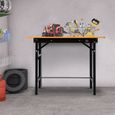 Établi pliable table atelier table de travail bricolage avec règle et rapporteur dim. 100L x 60l x 75H cm -1