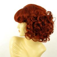 Perruque Synthétique Mi-longue VANDA 350 - Roux Cuivré Intense, Bouclée, Taille Bonnet Large