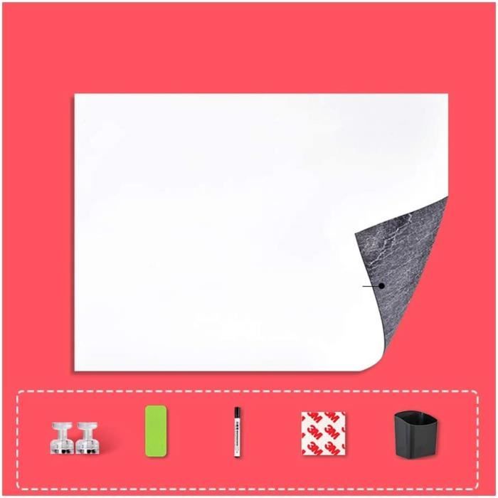Film Autocollant Tableau Blanc Effaçable - Lot De 2, 29,6x21,1 Cm, Pour Frigo, Bureau, école