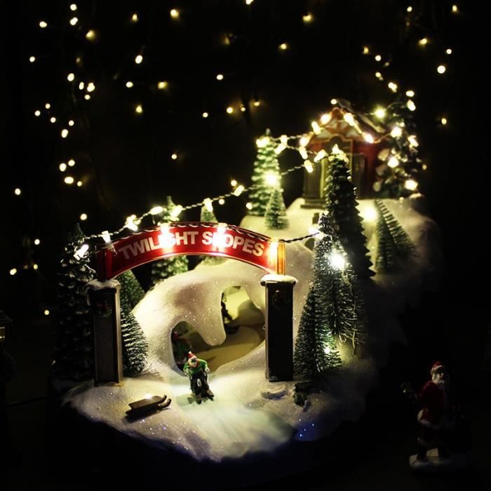 Villages de Noël décoratifs – Lumineux, en bois, animés – Silumen