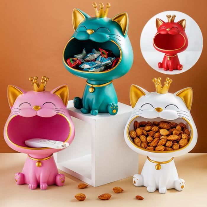 Boîte de rangement en résine, Figurine de chats à grande bouche, chat de  dessin animé, Sculpture de clés, cho - Cdiscount Jeux - Jouets