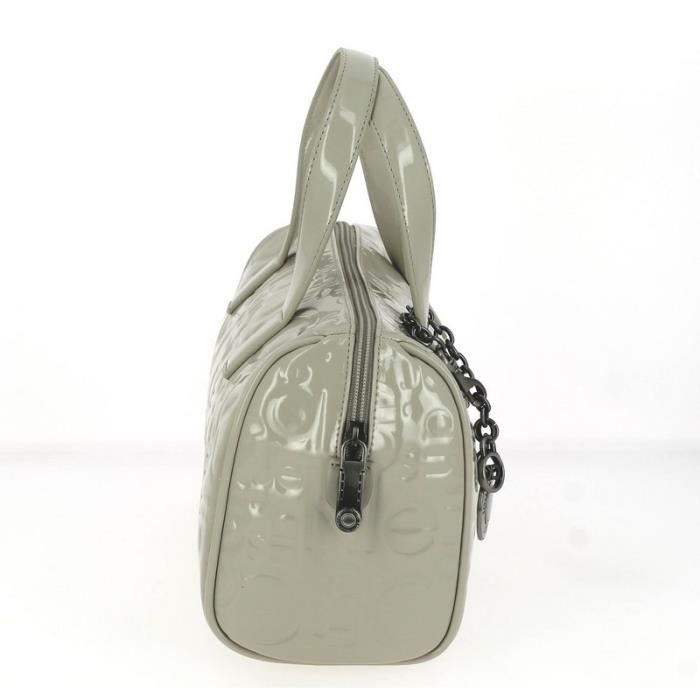 Sac Calvin Klein small bowling vernis Beige Clair. Achat Vente