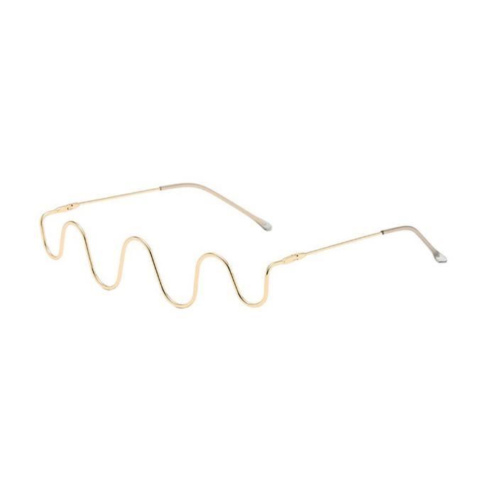 Demi-monture de lunettes - COLAXI - Métal - Forme ondulée - Sans