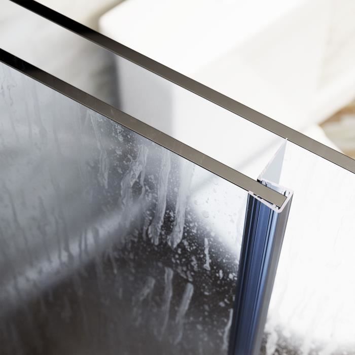 STEIGNER Joint de douche pour paroi en verre, 80cm, vitre 6/7/ 8 mm, joint  d'étanchéité PVC droit pour les cabines de douche réctangulaires, UK12 :  : Bricolage