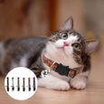 6pcs Belle collier d'animaux de compagnie Collier chat de décor à col de-2