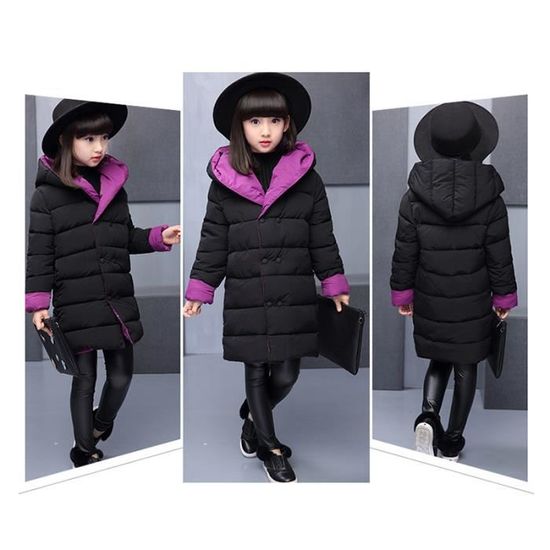 Doudoune Enfant Fille Imprimé Floral Doudoune Chaude En Polaire à