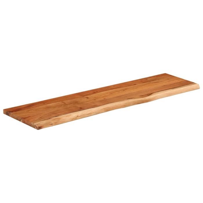 Dessus De Table En Acacia Massif VidaXL 140x40x2.5 Cm - Bord Vivant, Charge 75kg, Plateau De Remplacement