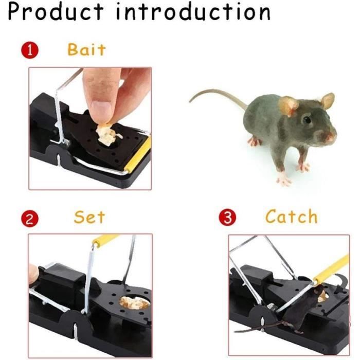 4 Pièges à Souris/rats Réutilisables – En Plastique Robuste – Capture Rapide Et Propre – Pour Intérieur/extérieur
