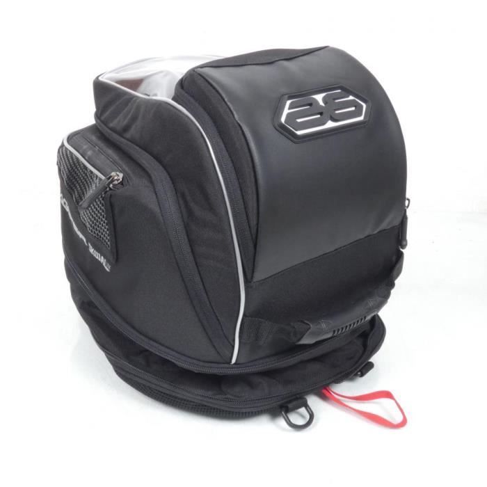 Dracarys Sacoche De Réservoir Moto Noire Oxford - Aimant Puissant + Sangle - Compatible Honda Yamaha Suzuki Kawasaki Harley