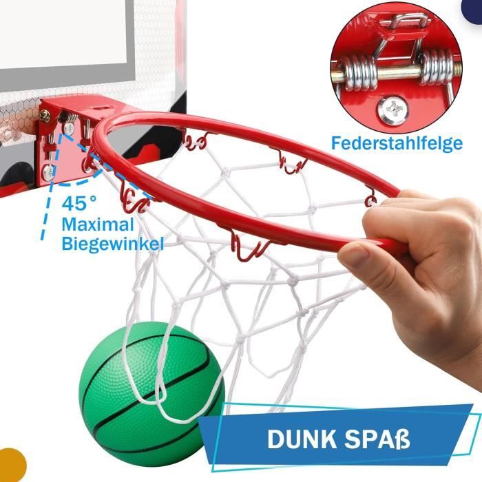 Mini panier de basket mural pour enfants avec 4 balles – Panier de basket d' intérieur