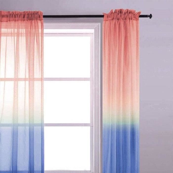Voilage Dégradé De Couleur Babette - 140x175 Cm - Semi-transparent, Passe Tringle Ou Oeillets - 8