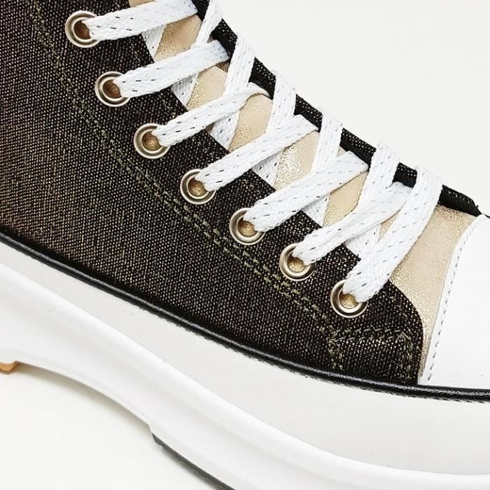 Basket Kaporal Christa Noir Irise CS Femme Plateau Lacets