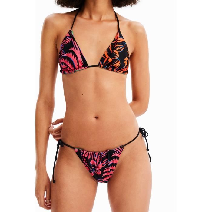 Bas de maillot de bain r versible femme Desigual vert bleu M