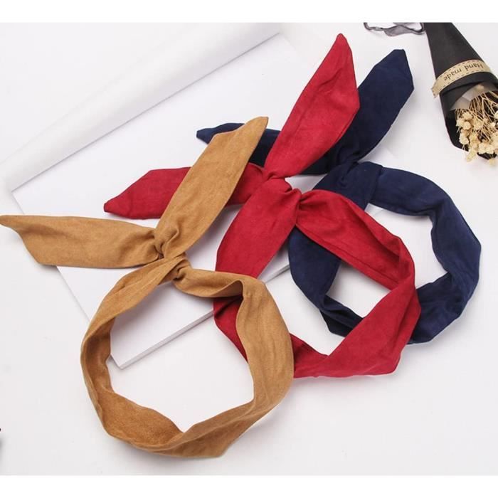Lot De 9 Serre-têtes Torsadés Avec Nœud – Couleurs Assorties, En Flanelle Douce Avec Fil Métallique Intérieur