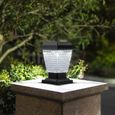 EJ.life Lampe solaire LED pour poteau bois, étanche IP65, jardin extérieur, allumage automatique-3