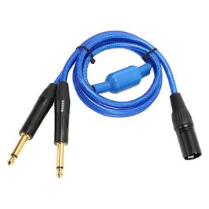 Kit Câbles Audio : Adaptateur Jack 6.35mm Vers 2x RCA + Câble 1.8m RCA Vers Jack 3.5mm