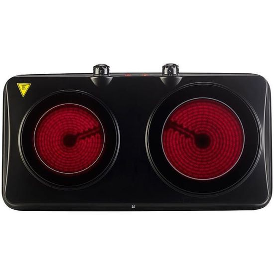 Plaque De Cuisson Vitrocéramique Simple - 3500W, 220V - Diamètre 200mm - Minuterie 3h - Marque Denotip