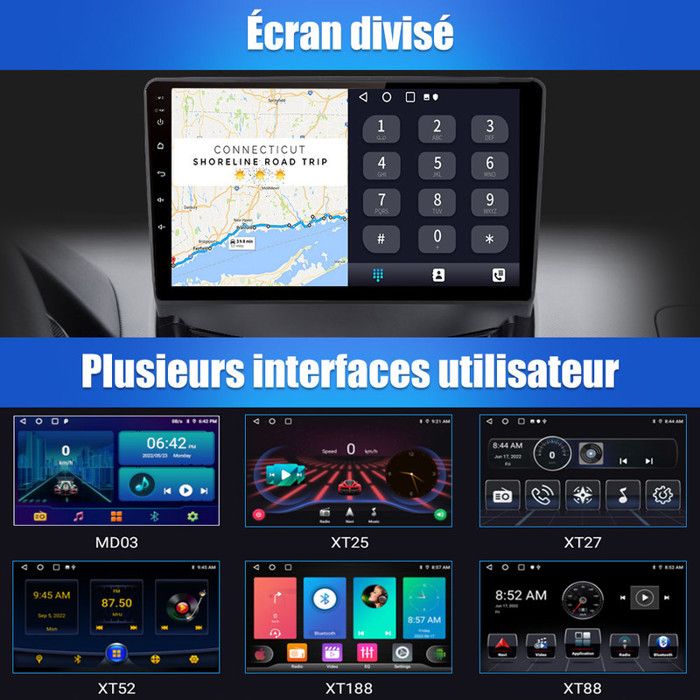 Autoradio Android 13 Pour Audi A3/S3/RS3 (2003-2012) - 9" écran, 6Go+128Go, CarPlay/Android Auto Sans Fil, 4G, GPS, Bluetooth