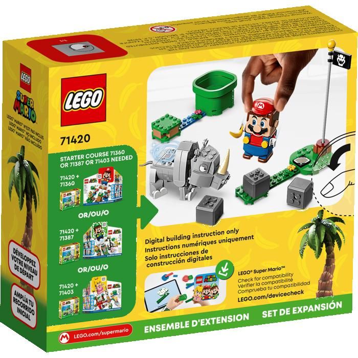 Mario Rinosoris LEGO super mario 71420 Ensemble d'extension Rambi le rhinocéros Cadeaux ...