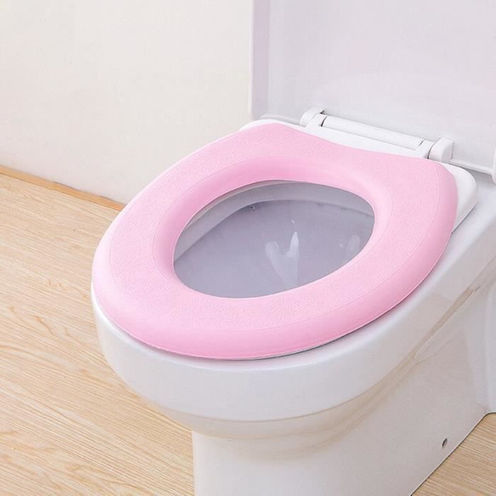 Housse Couvercle Toilette CREATCABIN Ensemble Housses Couvercle Toilette Velours Housse Toilette Lavable Antidérapante - 10