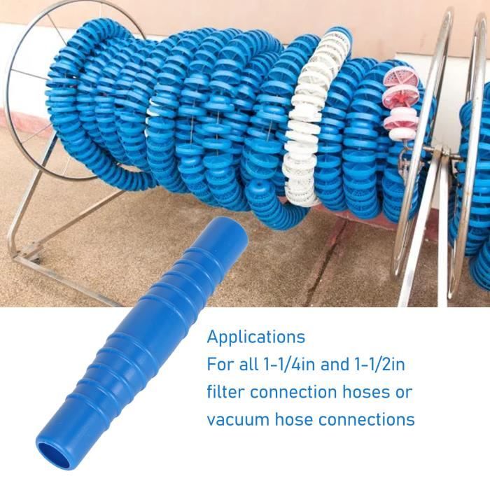 Lot De 2 Tuyaux De Piscine 150 Cm - Diamètre 32 Mm - Avec Clips Et Raccord - Pour Pompe Filtration