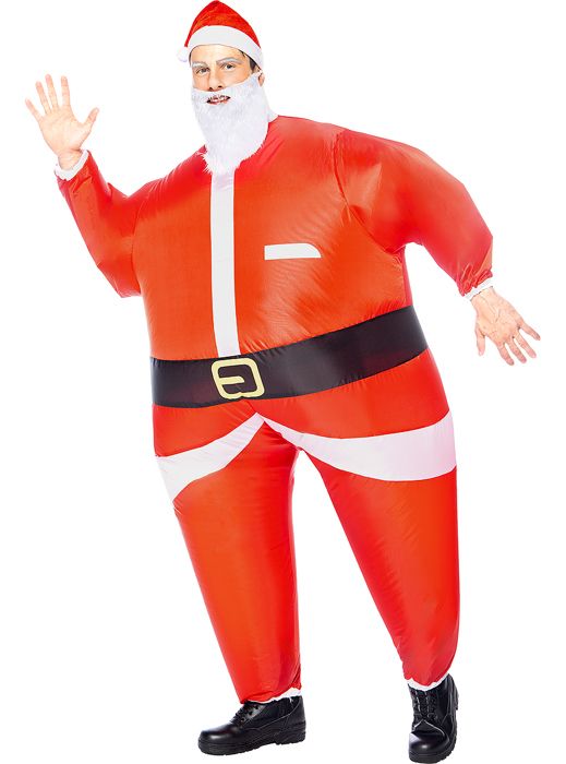 Costume Père Noël Adulte - 7 Pièces (pantalon, Barbe, Bonnet, Sac...)