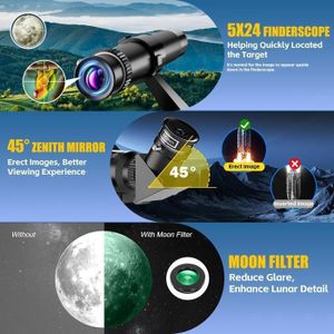 Télescope Korons (Version Blanche Améliorée), Télescope For Astronomie