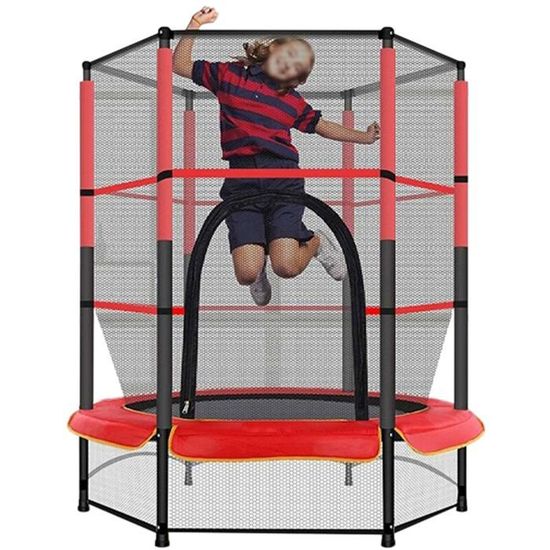 3 en 1 Trampoline Exterieur Enfant Rectangulaire, Grand Trampoline avec Panier de Basket, Filet Sécurité et Cadre en Acier pour Enfants Adultes | Leroy Merlin