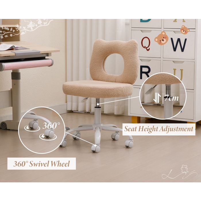 FurnitureR Fauteuil de Travail pivotant à 360° pour Adolescentes avec Dossier en Maille PP réglable en Hauteur et roulettes à roulettes, Tissu Turquoise