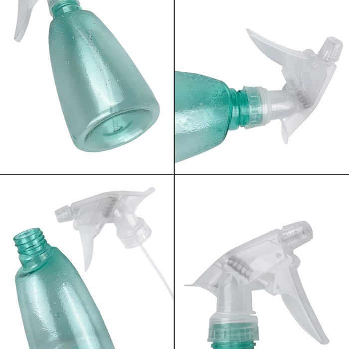 Lot De 3 Vaporisateurs Vides 250 Ml Rechargeables - Buse Réglable Jet/brouillard - Pour Plantes, Nettoyage, Coiffure - Plastique Transparent Robuste