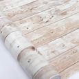 OUTAD® Papiers peints 3D Vintage de bois en Matériaux sains Revêtement mural décoratif pour Chambre Salon TV Fond 10 X 0.45M-0