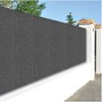 brise vue, toile HDPE 300g/m² de jardin en polyéthylène 300g/m² coloris gris anthracite - Dim : 1,20 m x 25 m-0