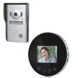 Interphone vidéo Miroir rond - JOD-1 - Vision nocturne - Noir - Filaire - 4,3 pouces-0