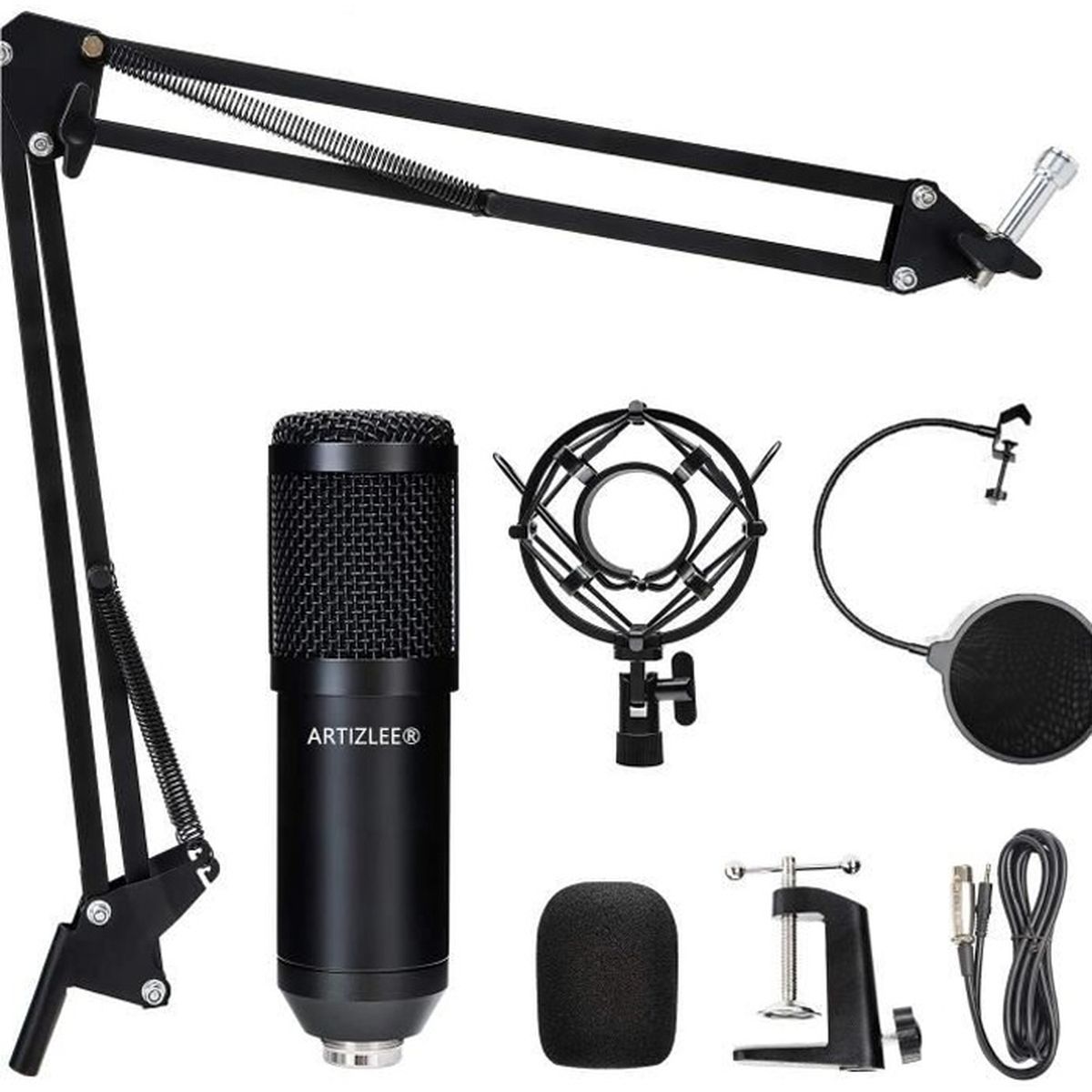 Broco Effacer Portable Bobine Mobile Handheld Filaire Microphone Dynamique Vocal for Karaok/é Noir
