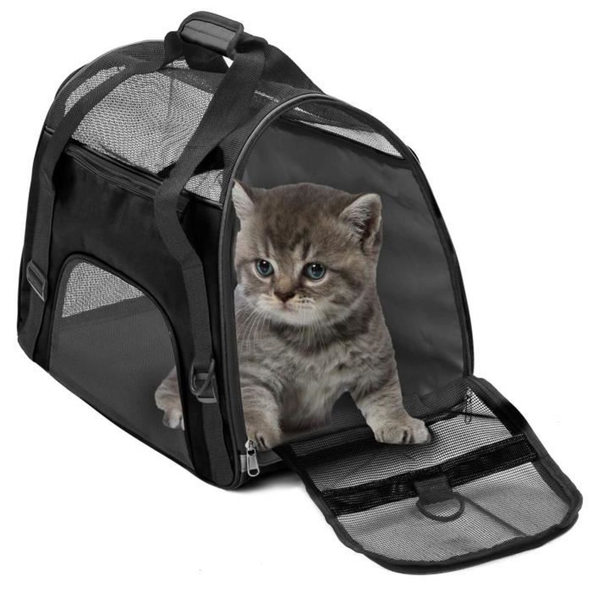1pcs Sac Transport Chien Sac Transport Chat Voiture Sac Transport Animaux 47 24 5 33cm Centimetres Noir Cdiscount