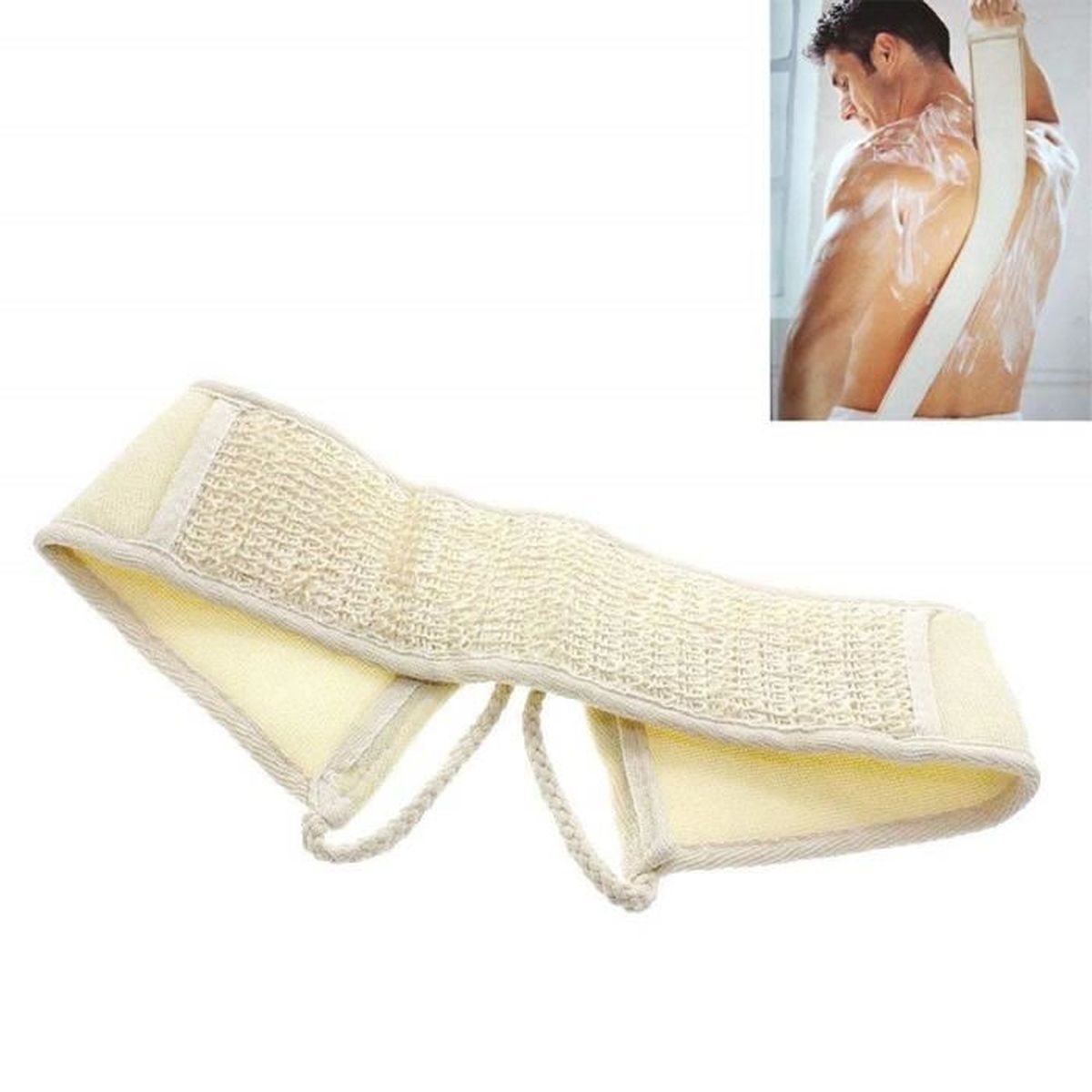 Exfoliant Sangle Arrière bain douche corps laveur pinceau corps éponge tissu