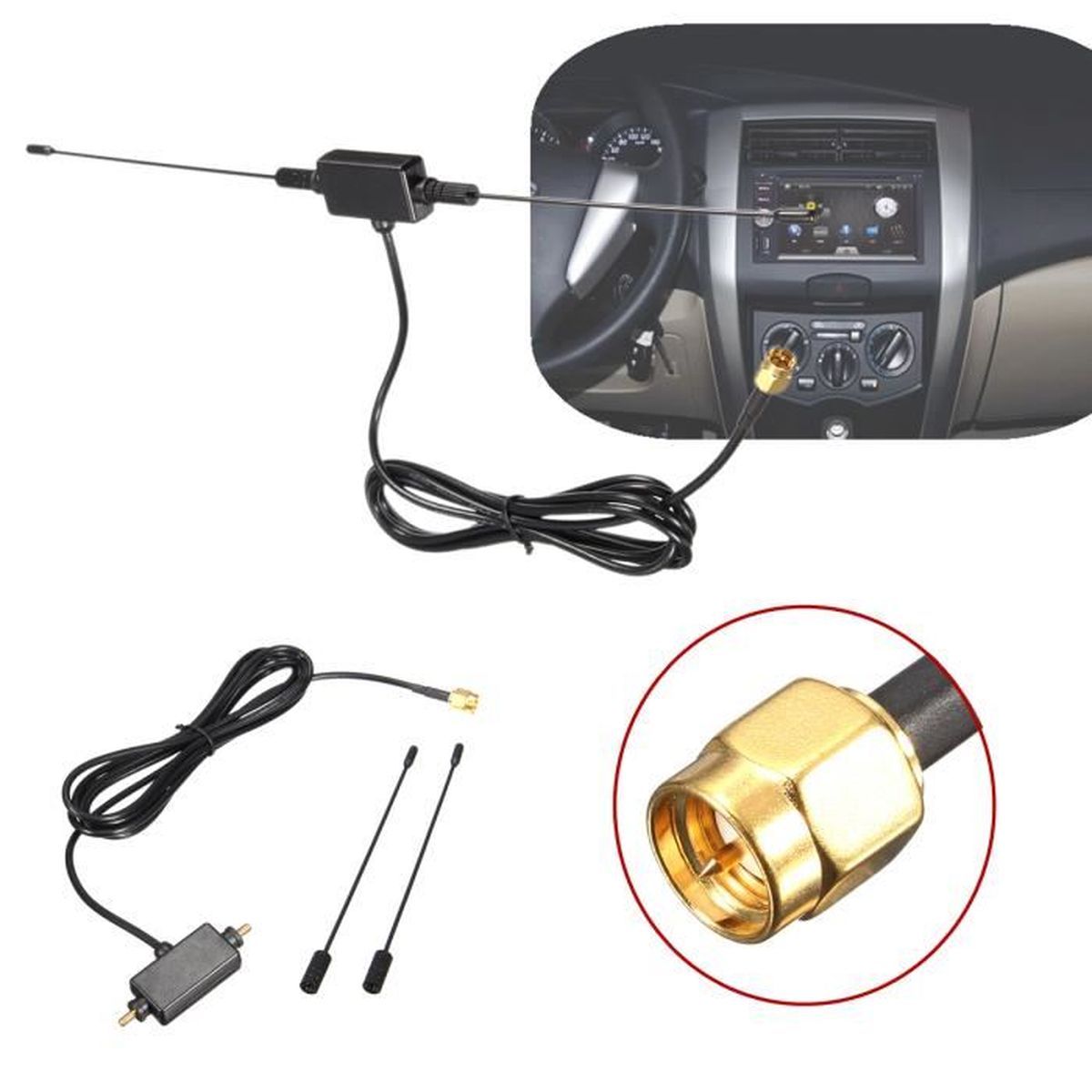 5ft Dc 12v Voiture Radio Digital Dvb T Isdb T Tv Antenne De Signal Amplificateur Achat Vente Antenne Auto Moto 5ft Dc 12v Voiture Radio Cdiscount