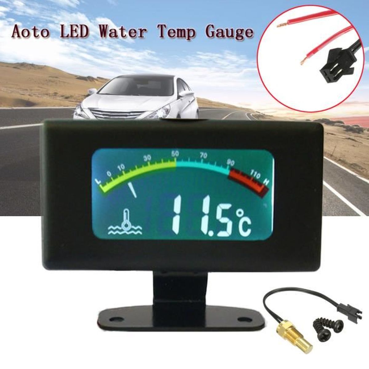 DC936V Voiture Eau Temp Temperature Gauge Jauge LED Digital Manometre10℃ 100℃ Cdiscount Auto DC936V Voiture Eau Temp Temperature Gauge Jauge LED Digital Manometre10℃ 100℃ Cdiscount Auto
