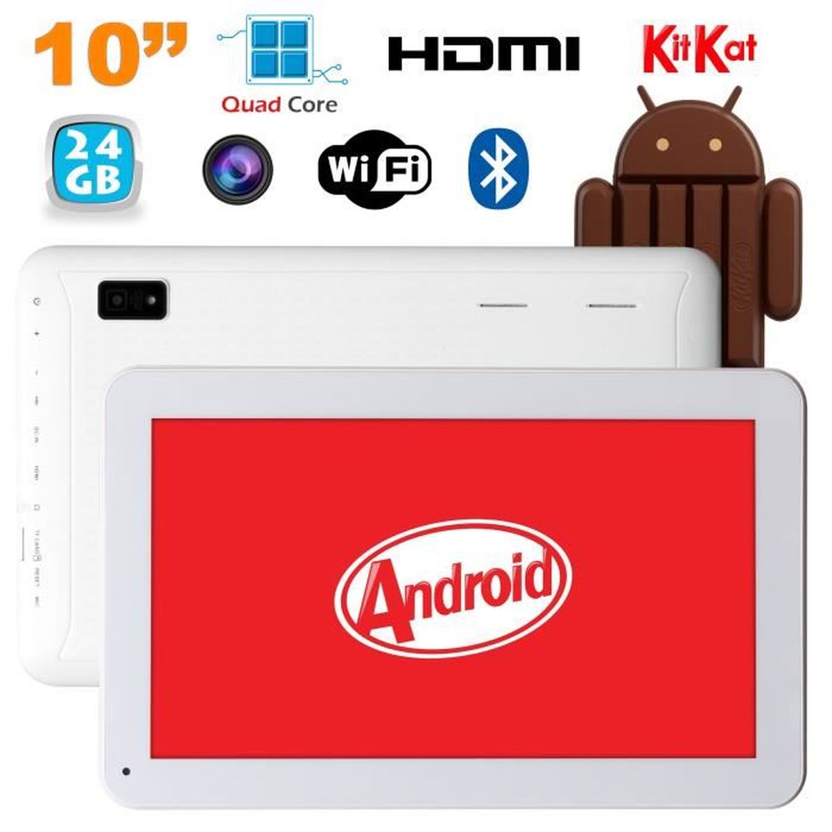 Tablette 10 pouces Android KitKat Bluetooth Quad