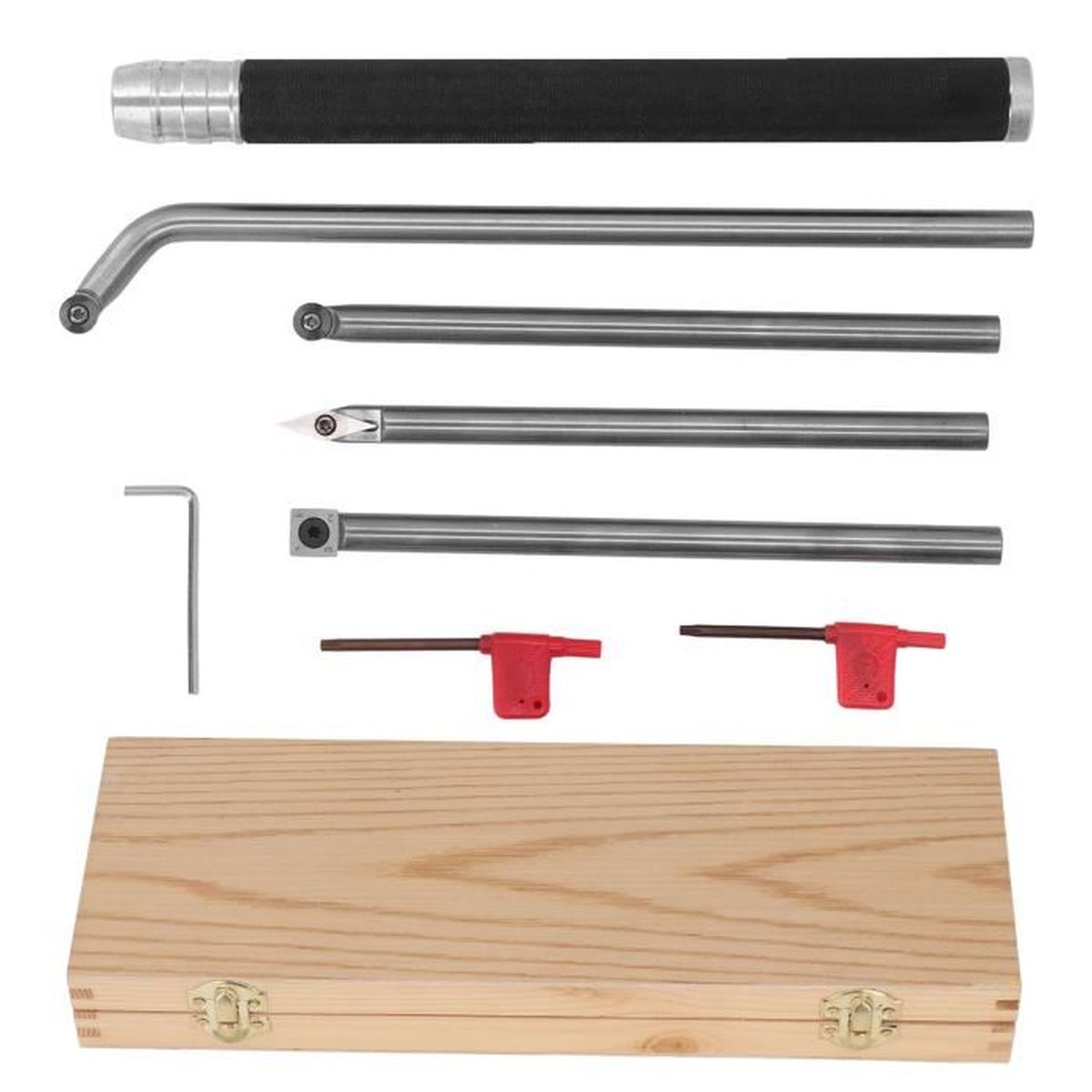 Kit De 4 Outils De Tour En Carbure Brasé P30 - 12 Mm Carré - Pour Professionnels & Bricoleurs