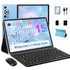 DEERTIME Tablette Tactile 10.1”, Android 15, 30GO RAM +128GO ROM (512GO TF), Octa-Core, 8000mAh, Widevine L1, 5+8MP Caméra, GPS