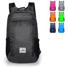 ANNEFLY Sac à dos de randonnée, sac à dos pliable ultra-léger 20L imperméable pour le rangement des sports - Noir