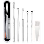 Kit de nettoyage des oreilles en acier inoxydable 6 pièces Silver - INF - Adulte