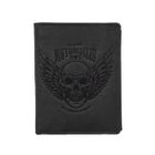 LOLUNA Portefeuille tête de mort Cuir