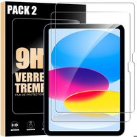 Lot-2 Verre Trempé pour iPad 11" (A16) / iPad 10,9" 10e Génération - Protection Antichoc 9H Transparent