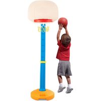 COSTWAY Panier de Basketball pour Enfants 3-7 Ans Portable  Hauteur Ajustable 120-160 CM Jeux Jardin et Jouets de Plage