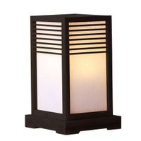 Fine Asianliving Lampe de Table Japonaise Noire Okinawa L 20 x P 20 x H 32 cm